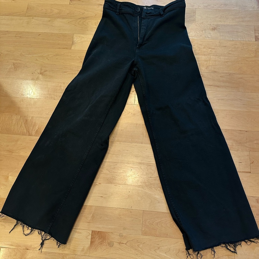 Zara Black Wide Leg Jeans